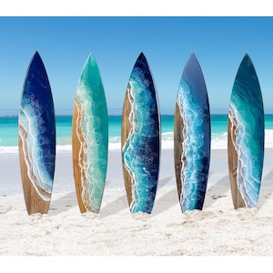 6&#39; Ocean Surfboard with Waterfall Edge, surfboard wall art