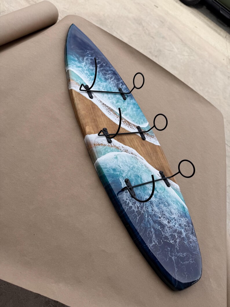 Sea Shell Wine Rack Resin Surfboard Wine Rack: Ocean Wave Decor - Etsy