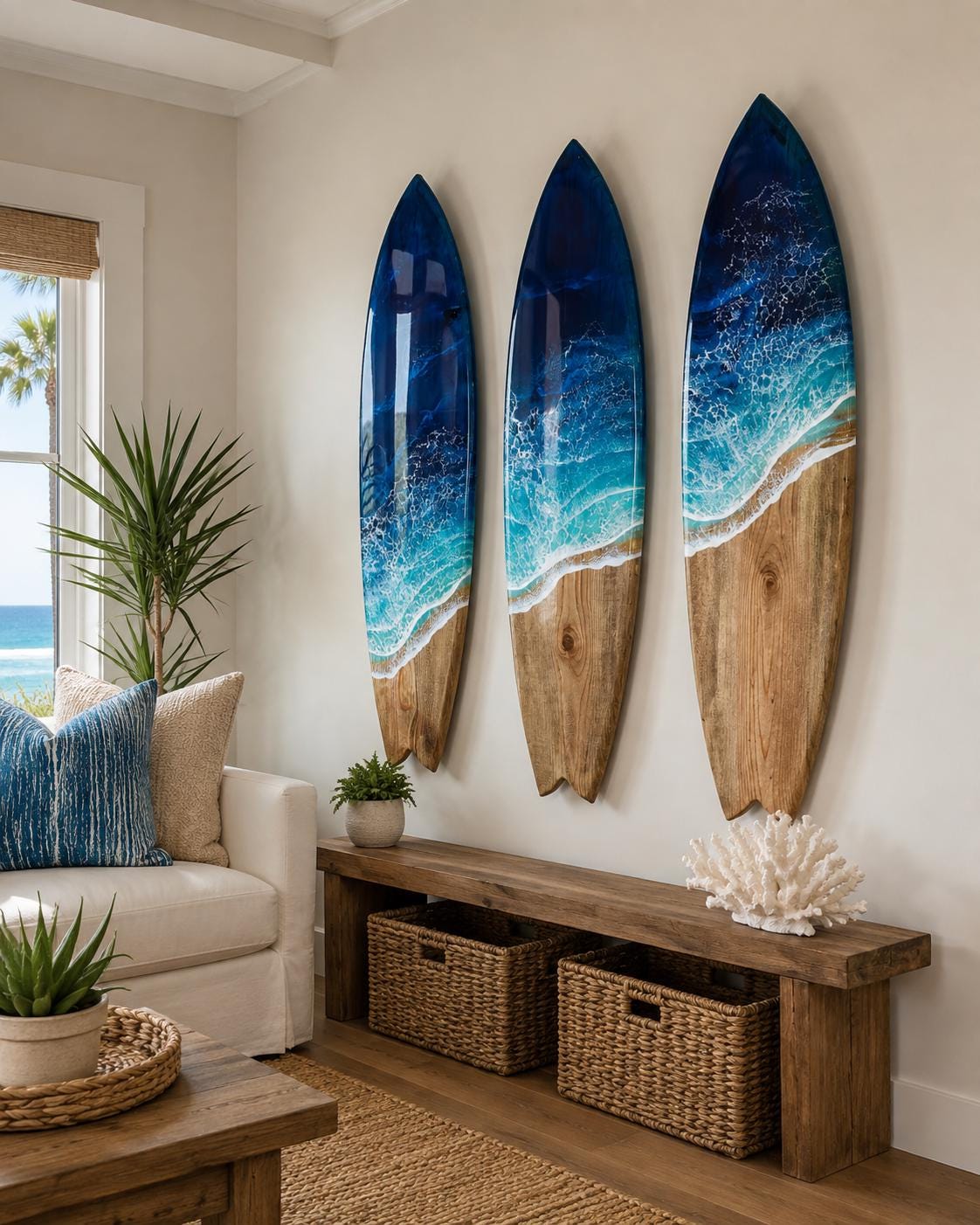 Resin Surfboards, Set of 3 Triptych Surfboards - Etsy
