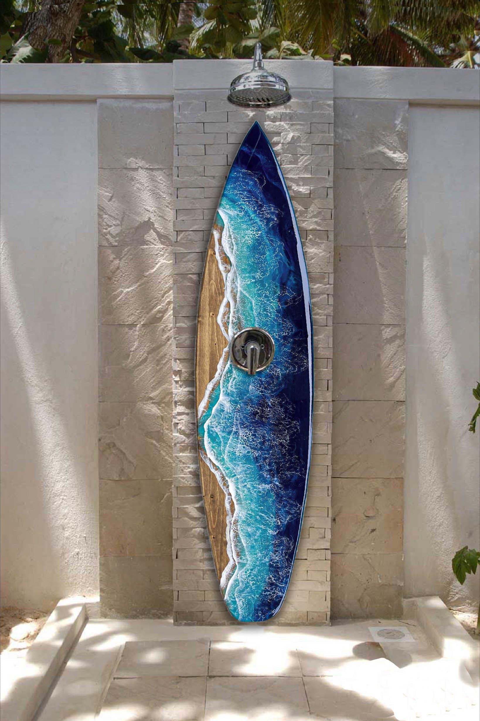 Resin Wave Surfboard, Outdoor Shower Surfboard - Etsy