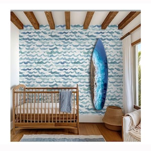 6&#39; Ocean Surfboard with Waterfall Edge, surfboard wall art