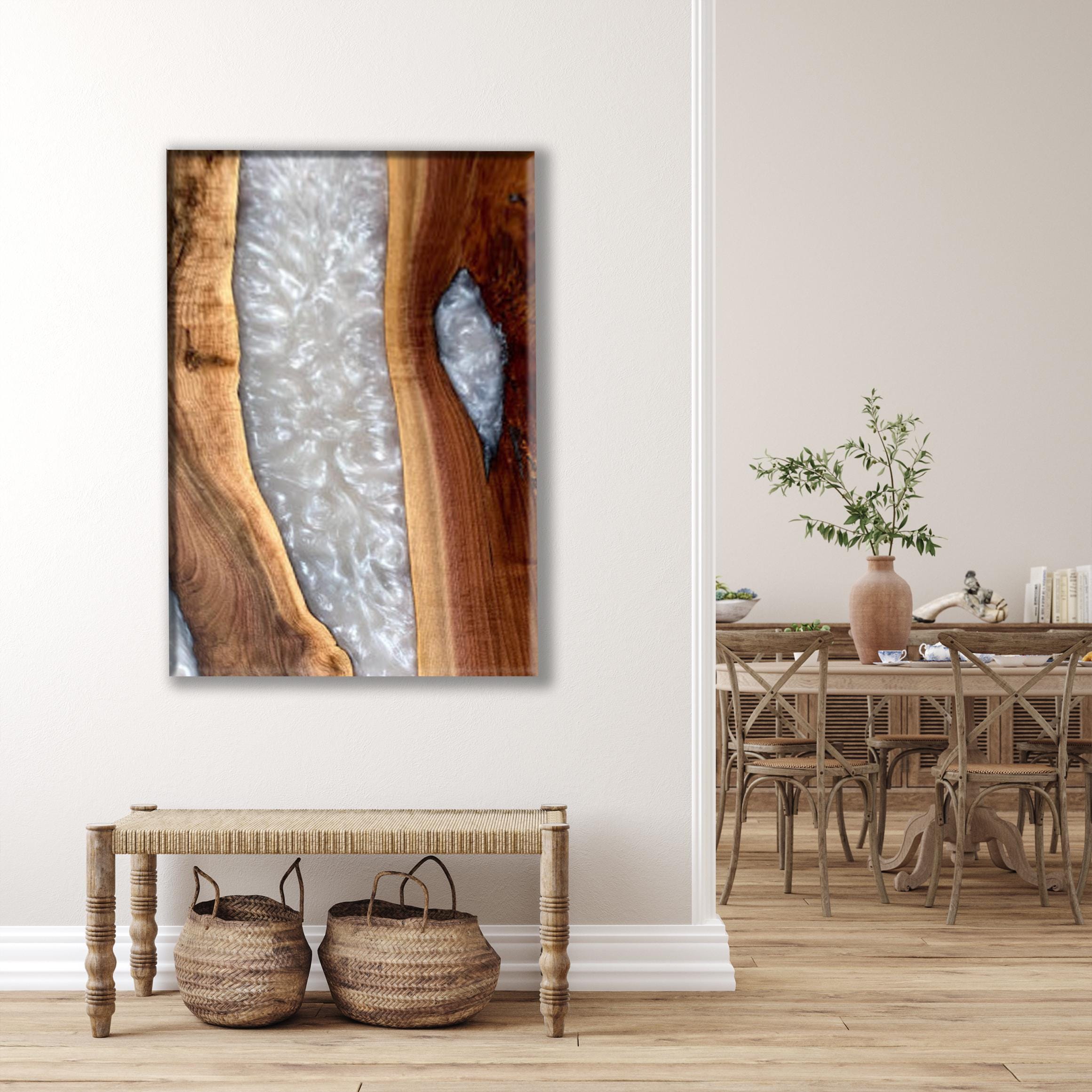 Handmade Live Edge Black Walnut Wood & Epoxy Resin Wall Art - Etsy
