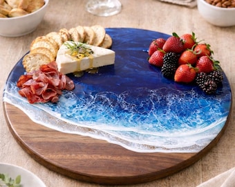 Lazy Susan mit Epoxidharz Wellen