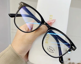 Transparent Anti-Blue Light Glasses | Computer Eyewear for Men & Women | Round Frame | Optical Spectacle | Digital Eye Strain Protection