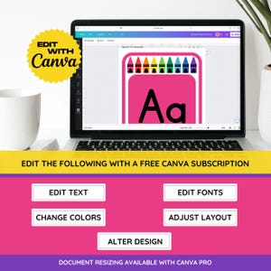 Rainbow Crayon Classroom Decor Bundle: Editable Teacher Templates ...