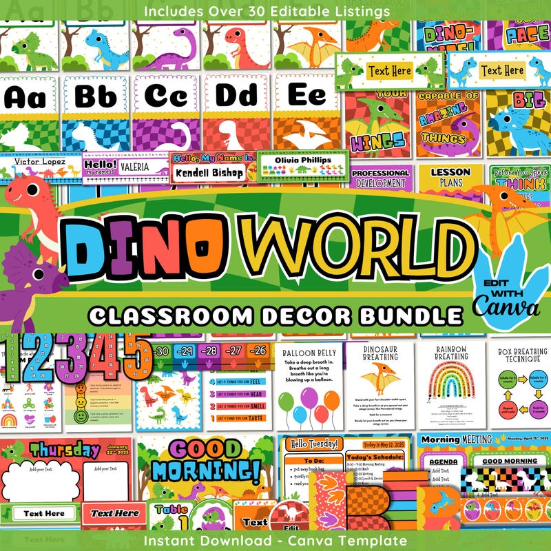 Dinosaur Theme Classroom Decor - Etsy