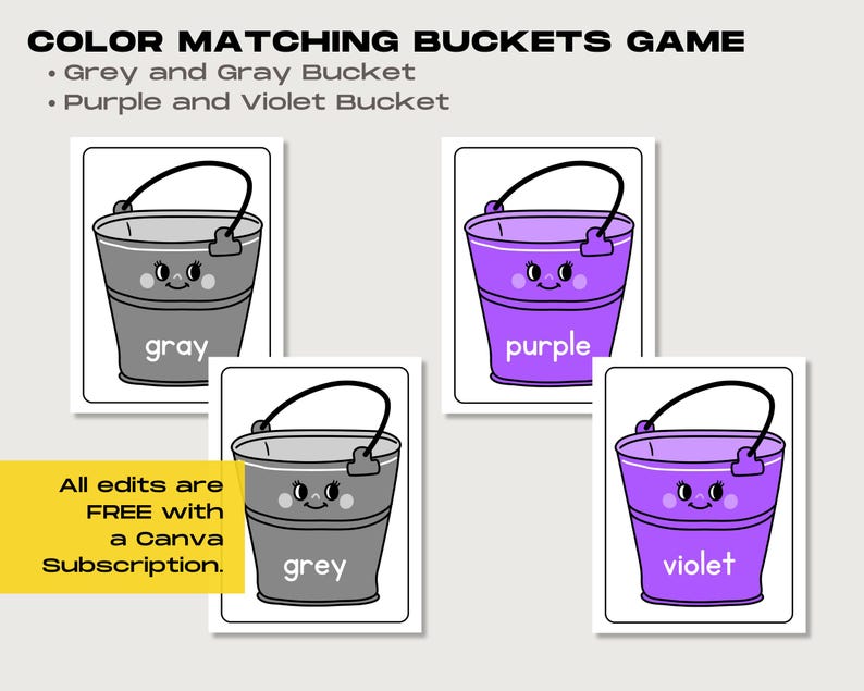 Color Matching Activity for Kids, Color Sorting Game, Printable ...