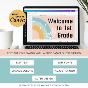 Calm Modern Classroom Slides: Editable Teacher Presentation (canva ...