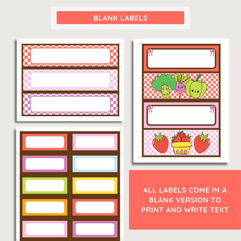 Printable Classroom Storage Labels & Tags: Farmer's Market Decor Theme ...