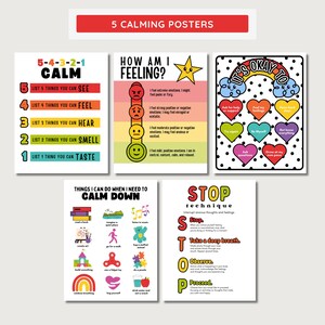 Rainbow Calming Corner Posters: Breathing Exercises (printable ...