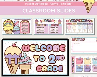 Pastel Classroom Slides: Editable Teacher Presentation (Canva Template)