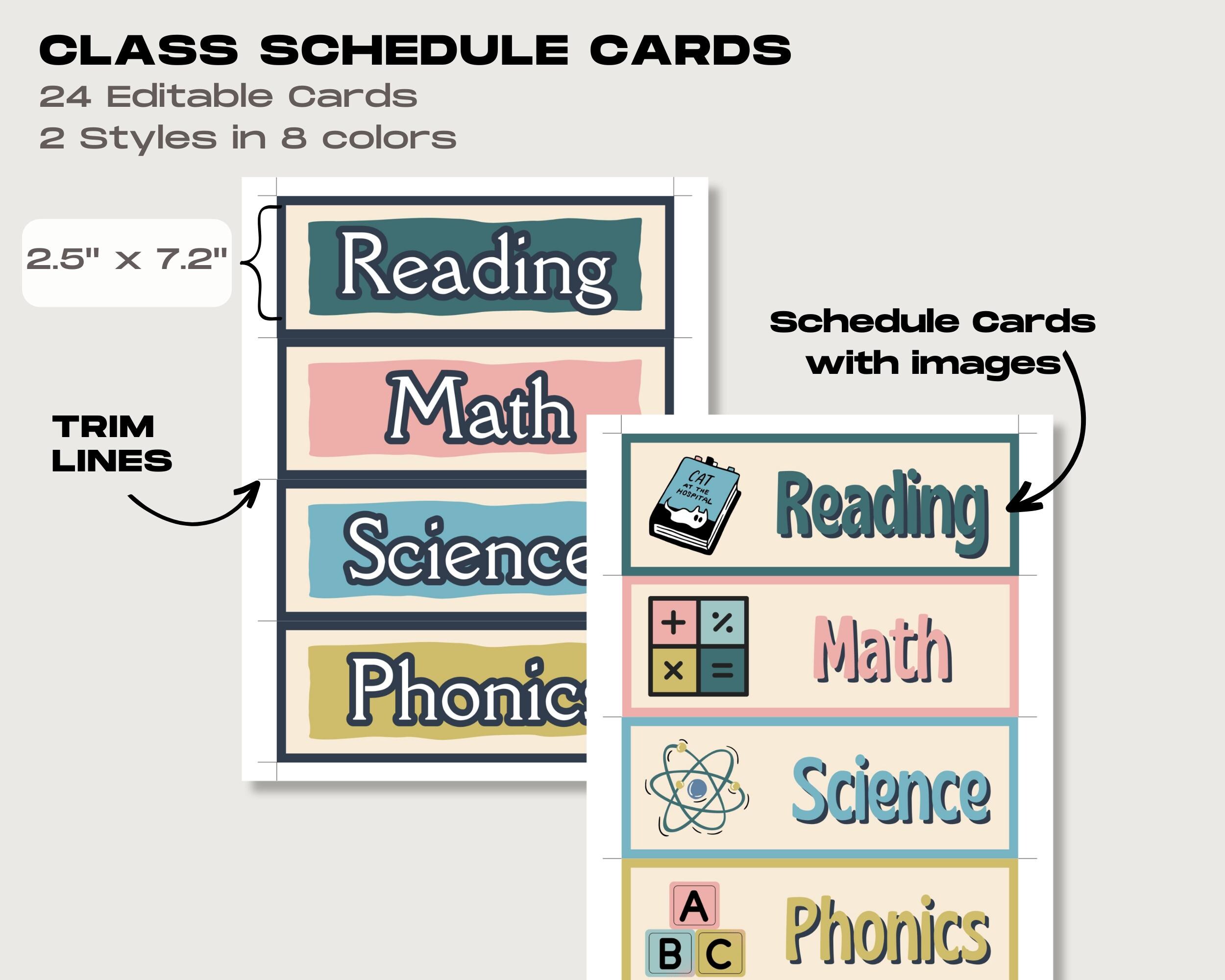 Editable Classroom Schedule Display: Modern Neutral Decor (JPG, Canva ...