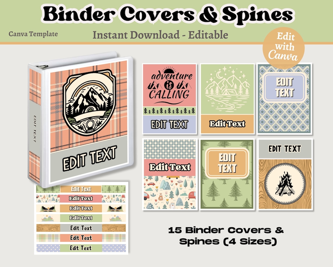 Printable & Editable Binder Covers and Spines, Classroom Organization ...