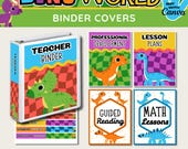 Dinosaur Teacher Binder Covers: Editable Classroom Decor (Canva Template, Digital Download)