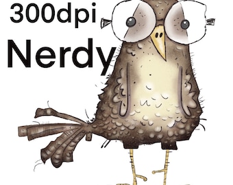 Imágenes prediseñadas nerd. Linda ayuda para la historia de pajaritos, descarga instantánea, decoración del aula imprimible, decoración de fiestas, recurso para maestros
