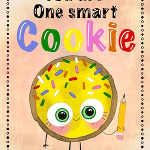 Smart Cookie printable inspirational wall art. Classroom Decor. Nursery / Kids room decor digital download.