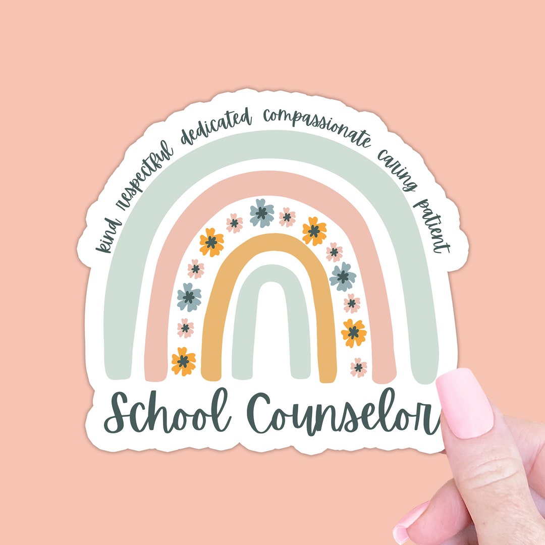 School Counselor Sticker Gift, School Counselor Laptop Water Bottle ...