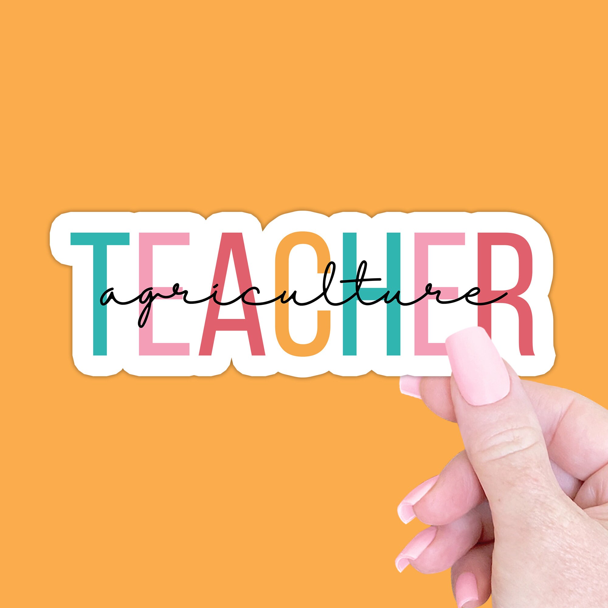 Agriculture Teacher Sticker Gift, Ag Teacher Laptop Sticker Gift, AG ...