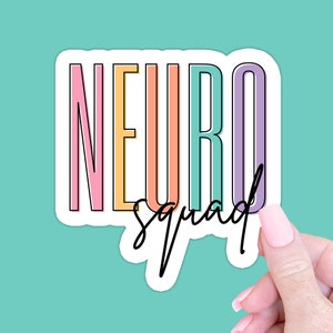 Neuro Squad Crew Team Sticker Gift, Neurologist Neuro Nurse Tech Laptop Water Bottle Sticker Gift, Neurology Staff Unit Bulk Coworker Gifts