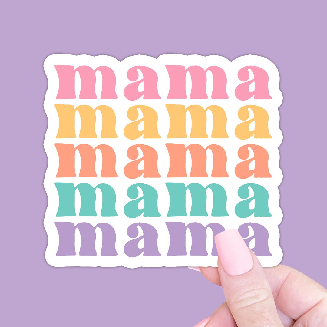Mama Vinyl Sticker Gift, Mama Mom Laptop Phone Water Bottle Sticker ...