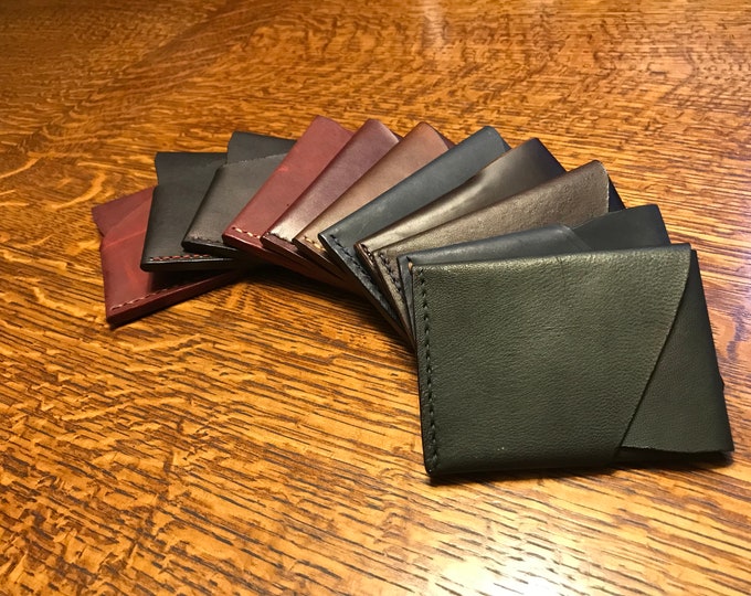 Slim Minimalist Leather Wallets, Handmade & Hand Sewn