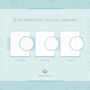 6 different dot grid spacing available (imperial):
- 1/4 inch
- 1/2 inch
- 1 inch
