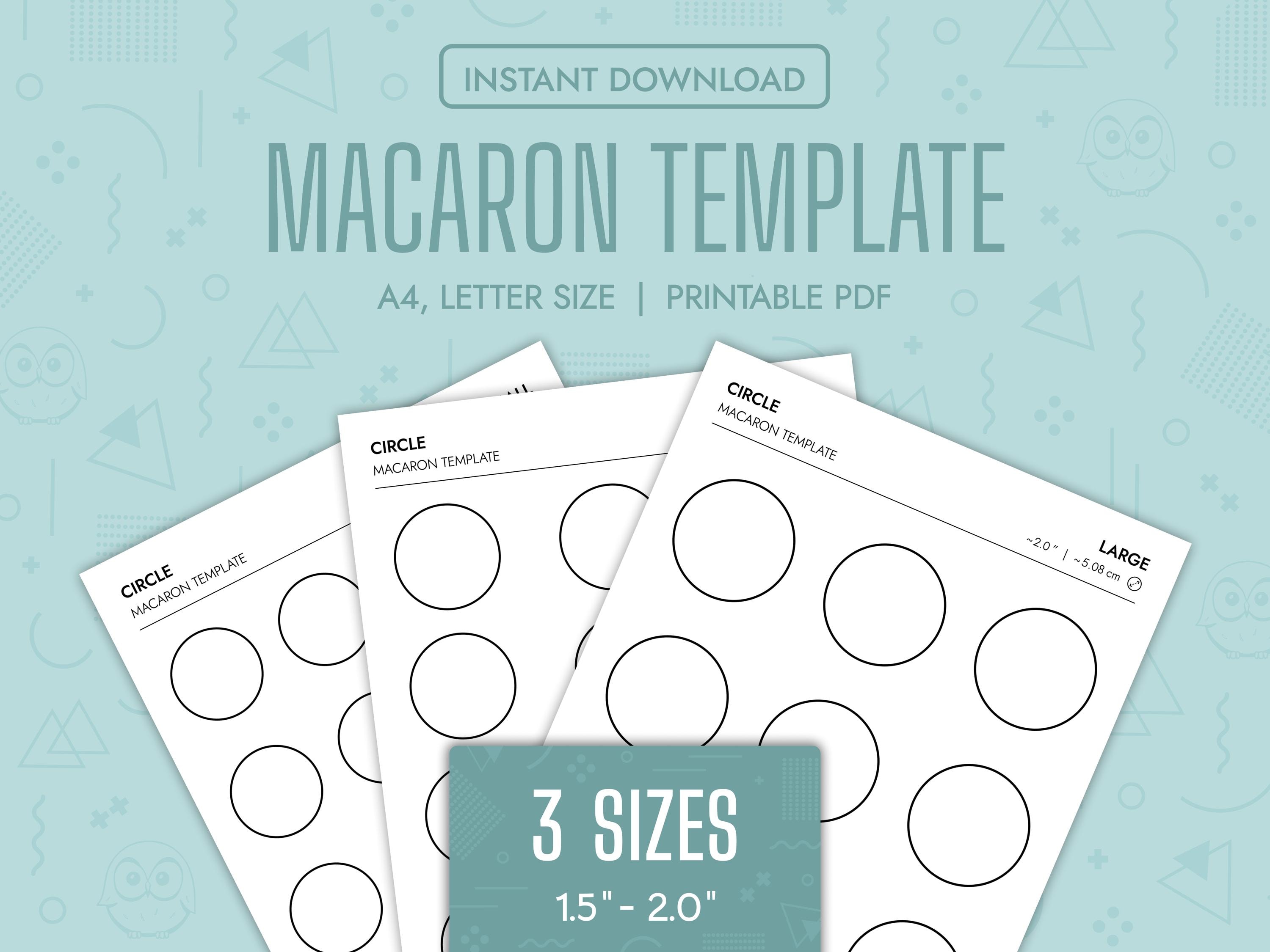 Macaron Pattern Sheet.pdf Circle Macaron Templates Printable Circle Macaron Templates Bundle ...