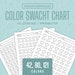 Color Swatch Chart Blank Color Chart Printable Color Swatch Template ...