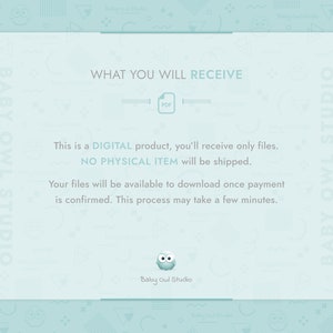 What you will receive: This is a digital product, you’ll receive only files. No physical item will be shipped. Your files will be available to download once payment is confirmed. This process may take a few minutes.