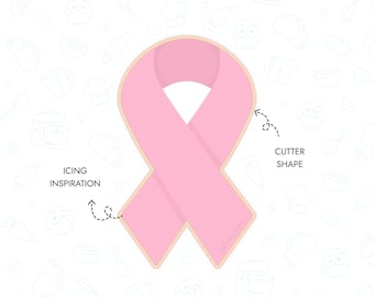 Awareness Ribbon Cookie Cutter STL File 3D Printable Cookie Cutter Instant Digital Download