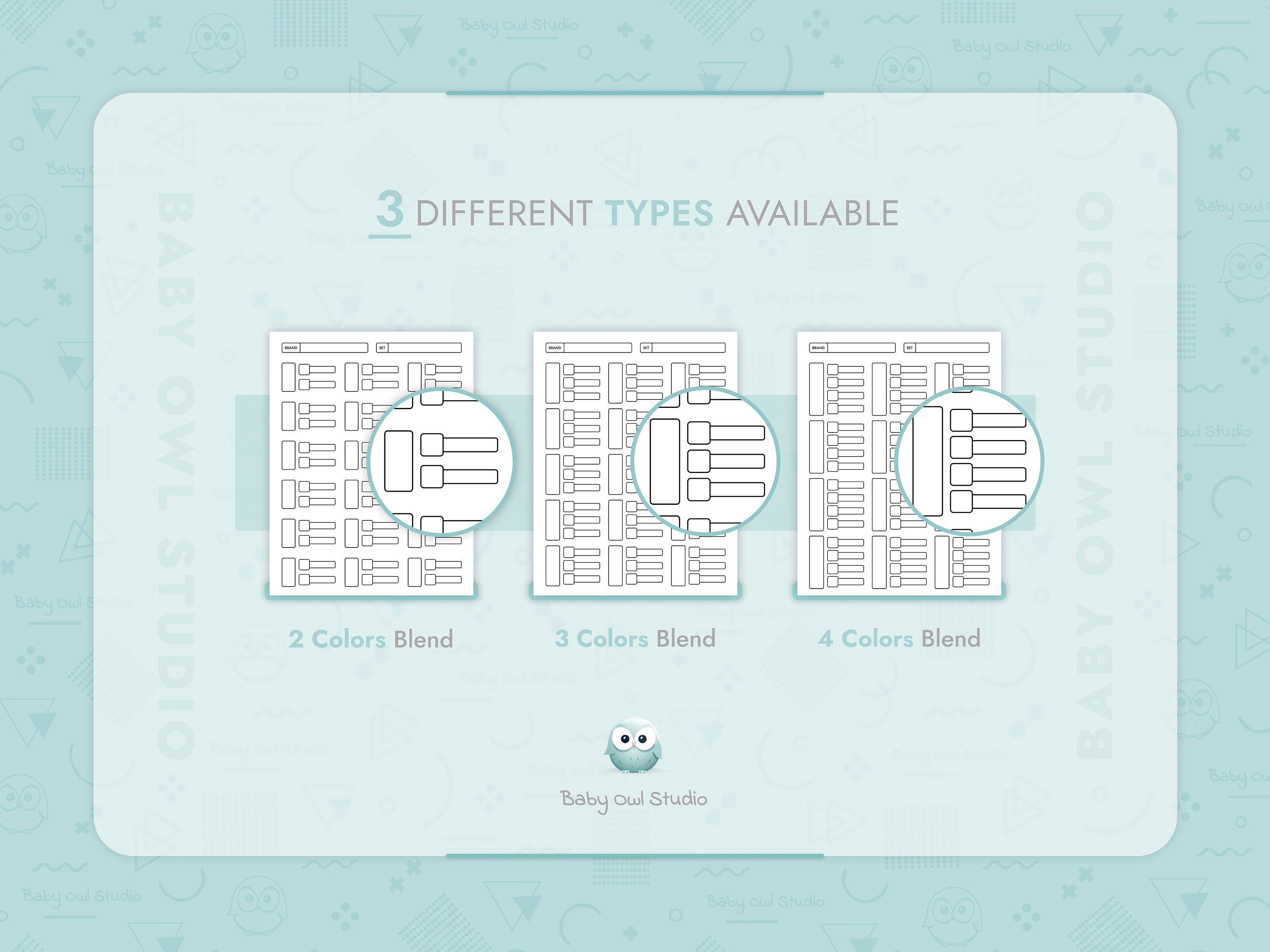 Color Blends Chart Color Combinations Chart Printable Color Blend ...