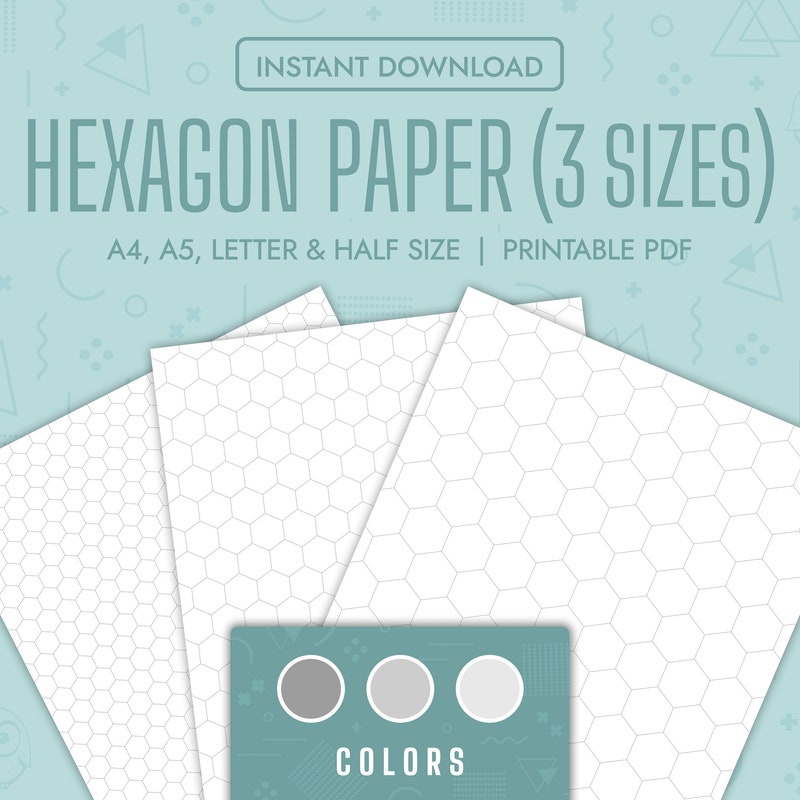 1/2 Paper Hexagons - Etsy UK