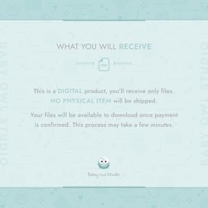 What you will receive: This is a digital product, you’ll receive only files. No physical item will be shipped. Your files will be available to download once payment is confirmed. This process may take a few minutes.