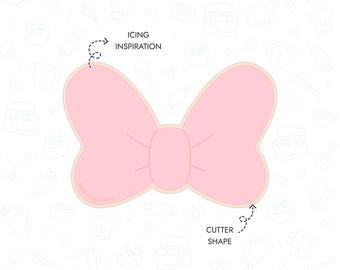 Hair Bow Cookie Cutter STL File 3D Printable Coquette Cookie Cutter Girly Ribbon Instant Digital Download