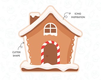 Gingerbread House Cookie Cutter STL File 3D Printable Christmas Cookie Cutter Winter Holiday Instant Digital Download