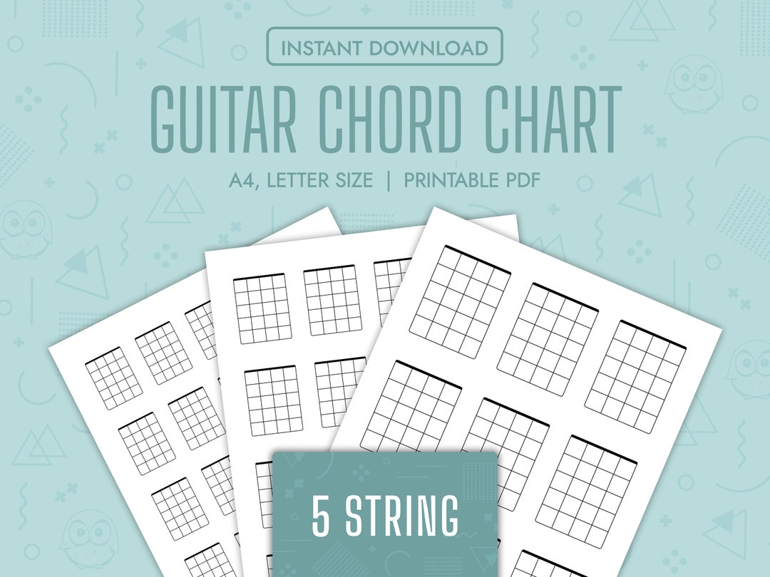 Guitar Chord Chart Blank 5 String Guitar Chord Chart Printable Guitar ...