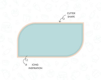 Half Rounded Rectangle Cookie Cutter STL File 3D Printable Geometric Cookie Cutter Basic Shape Plaque Instant Digital Download