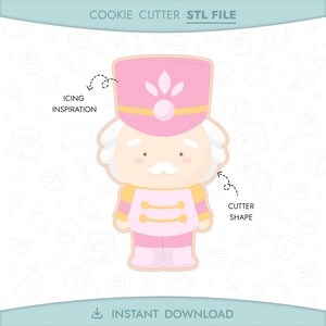 Nutcracker Cookie Cutter STL File 3D Printable Christmas Cookie Cutter Winter Holiday Instant Digital Download