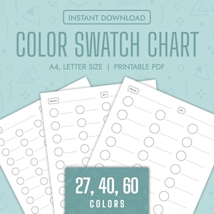 Color Swatch Chart Blank Color Chart Printable Color Swatch Template Page Color Swatch Chart Set Blank Colour Swatch Chart Sheet Template
