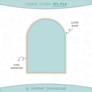 Arch Cookie Cutter STL File 3D Printable Geometric Cookie Cutter Basic Shape Plaque Instant Digital Download