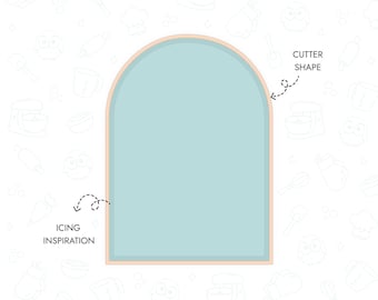 Arch Cookie Cutter STL File 3D Printable Geometric Cookie Cutter Basic Shape Plaque Instant Digital Download