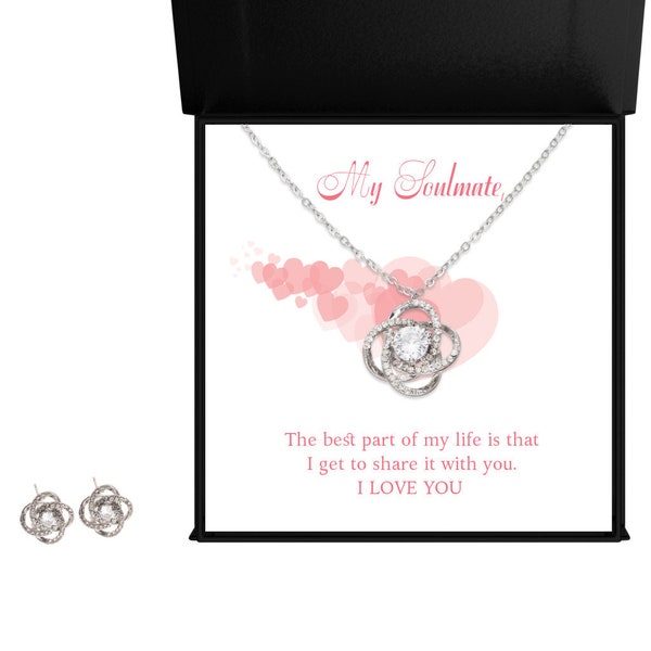 I Love You The Most - Gift For Couples, Personalized Love Knot Necklace