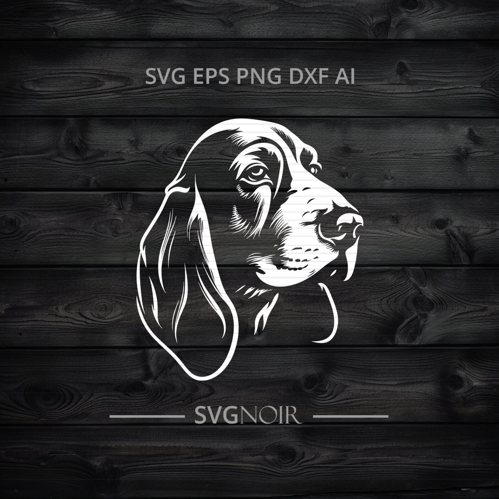 Basset Hound Svg PNG EPS Dxf SVG Ai Etsy