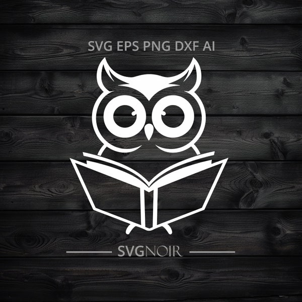 Owl Reading svg |  Vector Graphic | PNG EPS dxf SVG ai |