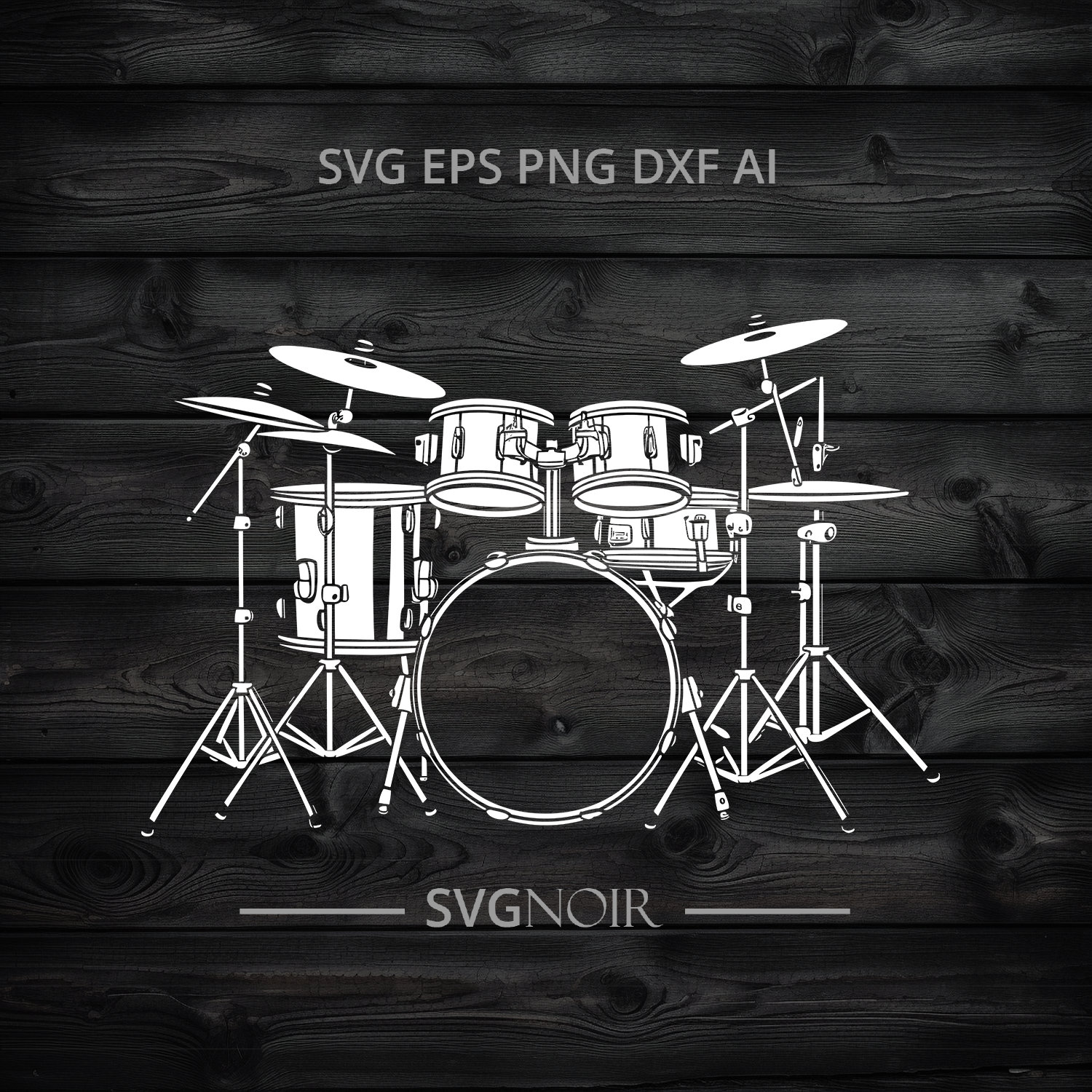 Drum Set Svg PNG EPS Dxf SVG Ai - Etsy