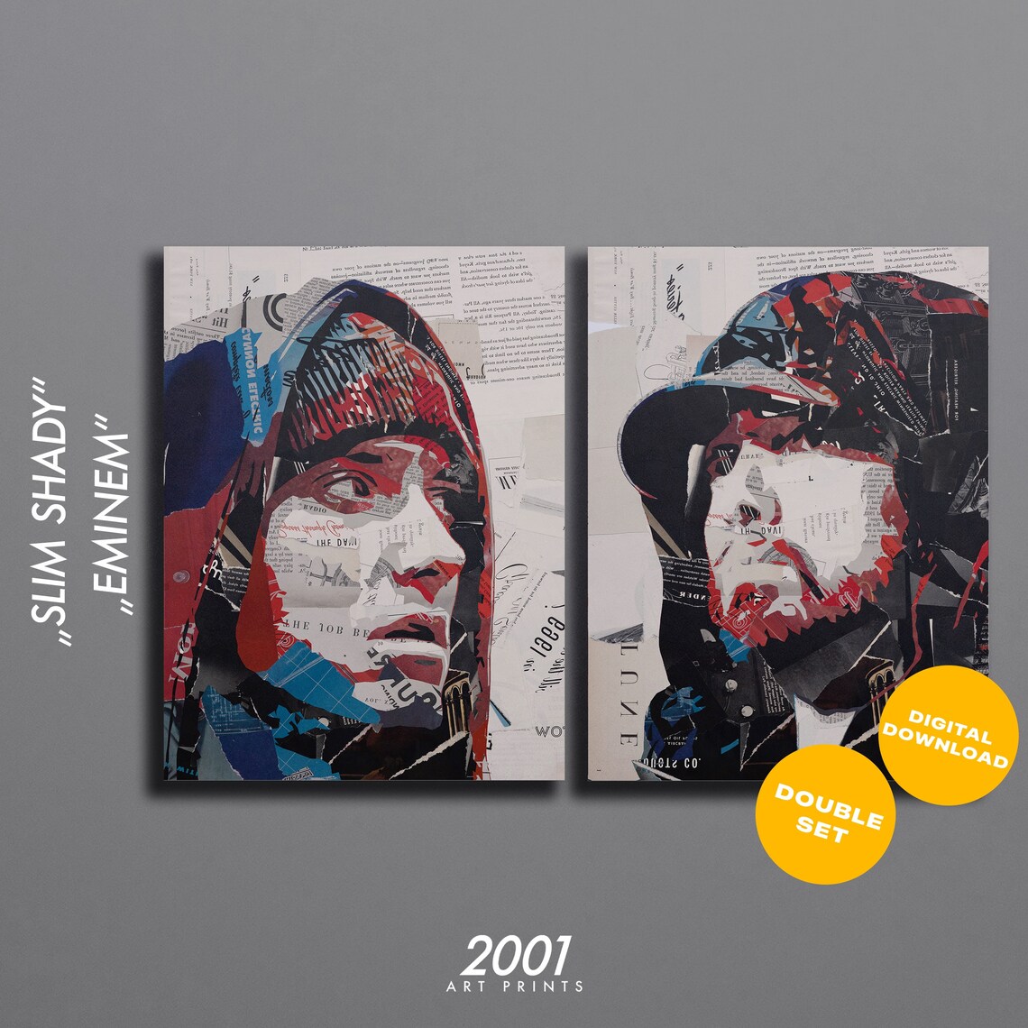 Detroit Rapper Collage Digital Download 2 Set Detroit Hip Hop Poster Oldschool Rap Music ...