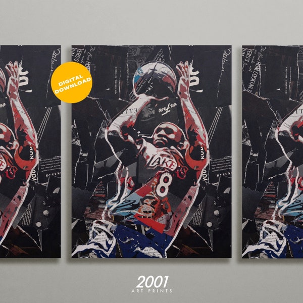 1 Set NBA Basketball Top Athlete Sport Portrait Poster Set Wall Art Digital Download Printable Home Decor Teenager Kid Gift Fans Dorm