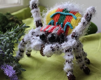 Crochet Pattern Peacock Spider Maratus Volans Crochet Pattern Jumping Spider Salticidae Peacock Spider Jumping Spider Crochet Pattern Crochet Instructions