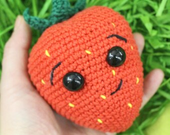 Crochet Pattern Little Cute Smiling Strawberry Crochet pattern happy little strawberry