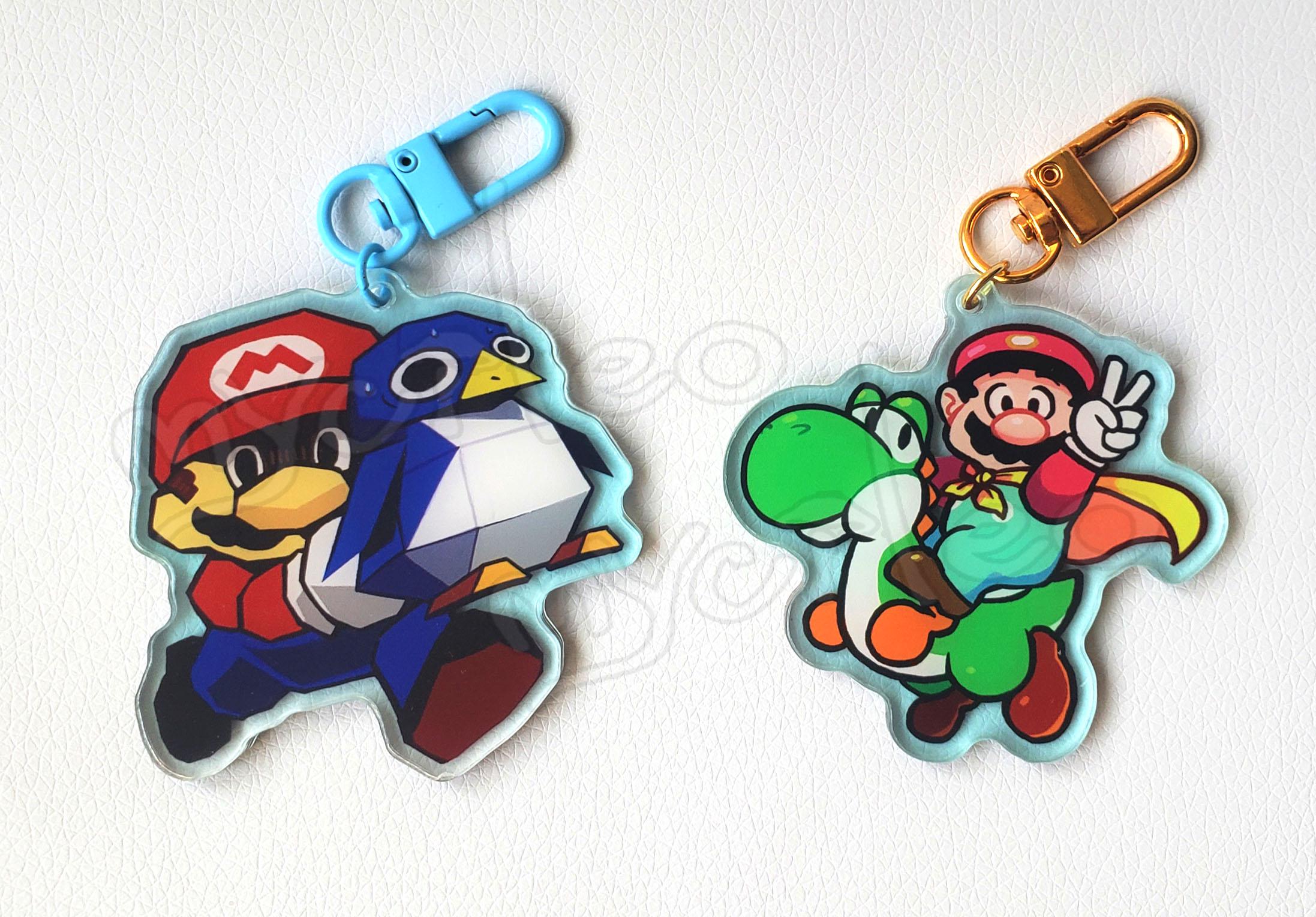Super Mario Keychains/stickers | Super Mario - Etsy